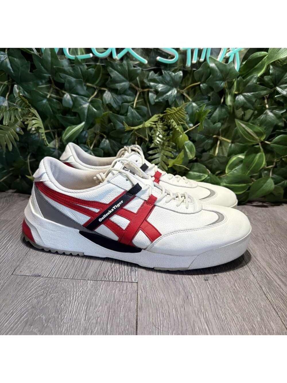 Onitsuka Tiger Delegation EX Mens Sz 13 White Red Sneakers Rare Tokyo Onitsuka